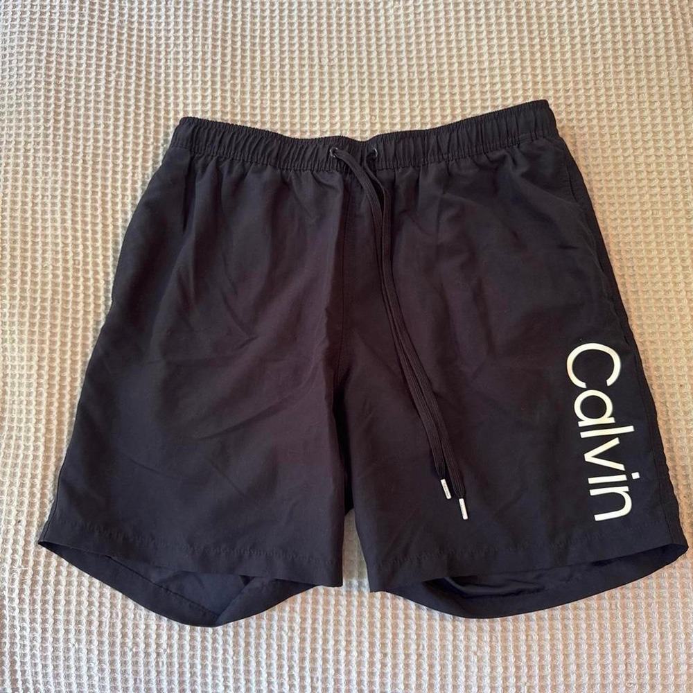 Calvin Klein Swim Trunks Black CK Logo Shorts